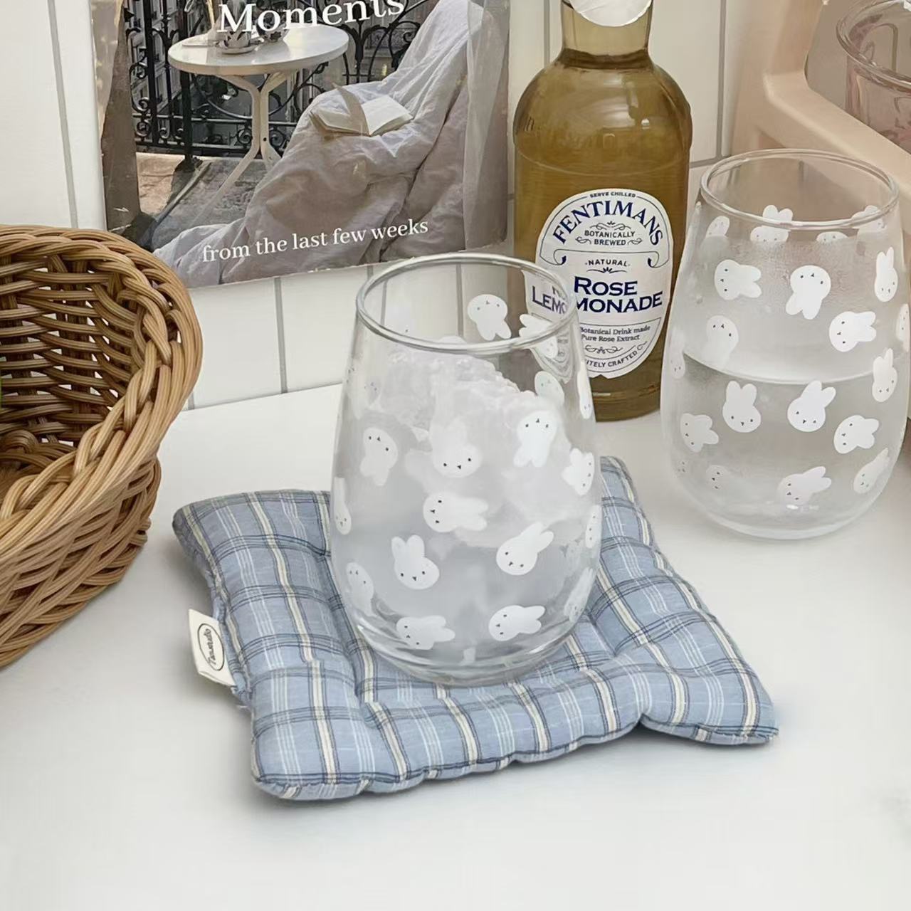Cute Miffy Rabbit Printed Glas - Coffee Tea & Jane review and price