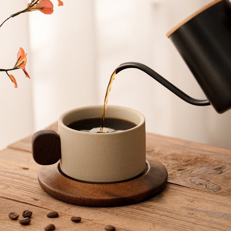 Ancient Style Clay Mug Flower  - Xbloom Coffee Tea review and price