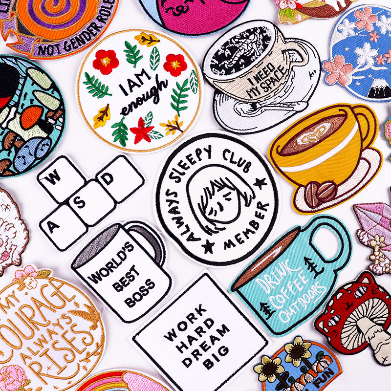 Coffee Cup Patches On Clothes  - Coffee Tea Name review and price