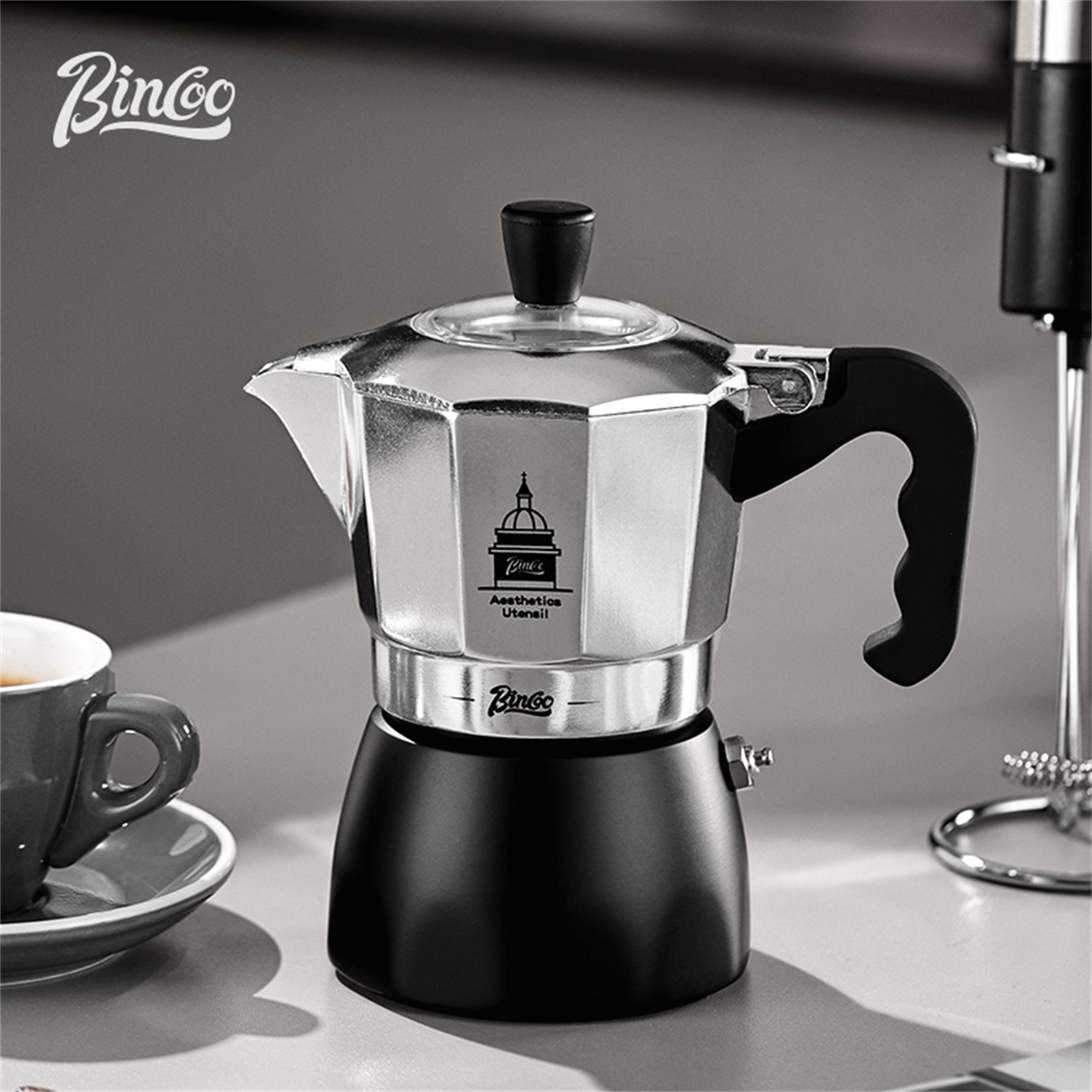 BINCOO Double Valve Moka Pot，E - Moka Pot Stove review and price